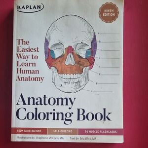 Kaplan Anatomy Coloring Book - White with Multicolor Skull